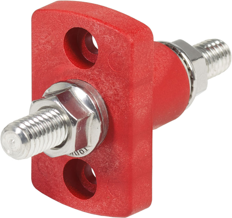 Terminal Feed Through Connector - 3/8"-16 Studs (Red)