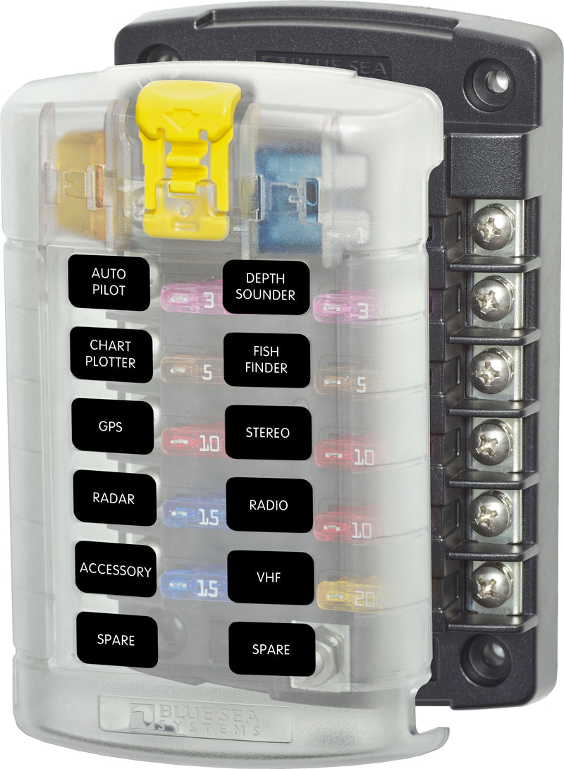 ST Blade Fuse Block - 12 Circuits with Cover