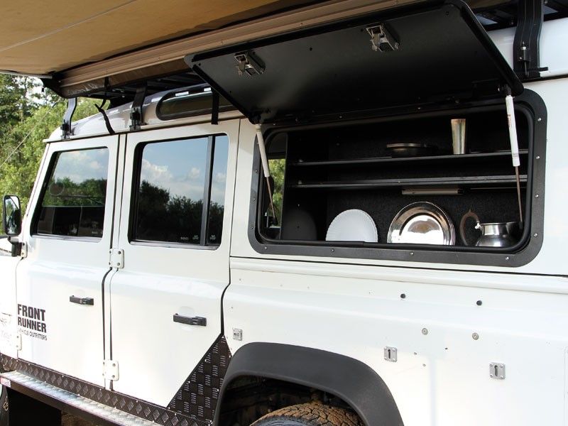 LAND ROVER DEFENDER (1983-2016) GULLWING WINDOW / ALUMINIUM - BY FRONT RUNNER